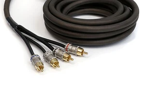 KnuKonceptz Kristall verdrilltes Paar OFC 4-Kanal Rauch RCA-Kabel 13 Fuß 4M - Bild 1 von 1