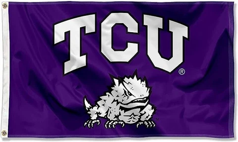 TCU Horned Frogs, college flags 3x5, purple, 3 foot by 5 foot, new Cover