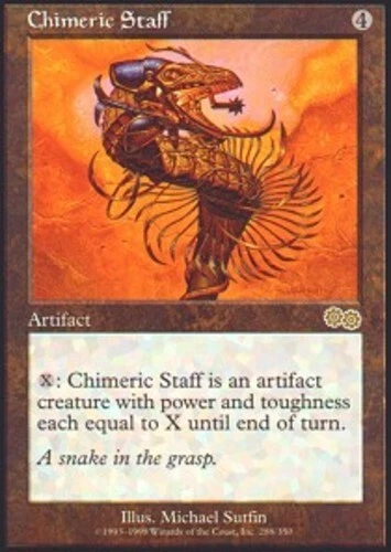 Chimeric Staff ~ Heavily Played Urza's Saga MTG Magic UltimateMTG Artifact Card - Image 1 of 1