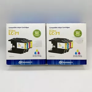 Ink Cyan/Magenta/Yellow 3-Pack Standard Ink Cartridges - LC71 Ink Lot of 2! - Picture 1 of 3