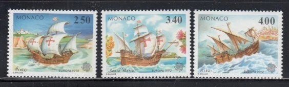 MONACO Christopher Columbus, Explorer MNH set - Image 1 of 1