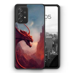 Custodia in silicone drago rosso per Samsung Galaxy A ad esempio A15 A16 A35 A54 A55 e molto altro Ti - Foto 1 di 21