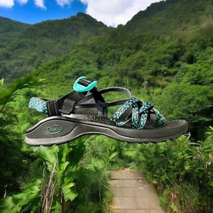 Sandali Chaco EcoTread Cloud donna 9/40 escursionismo campeggio nero verde - Foto 1 di 6