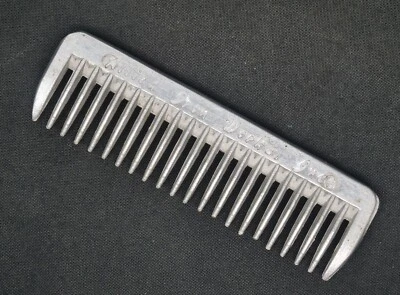 Peine de caballo vintage de aluminio Allied Iron Works Texas 3 1/2" de ancho Foto 1 de 3