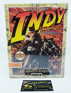 1989 Lucasfilm Indiana Jones and the Last Crusade ACTION C64 Big Box PC - NEW! - Picture 1 of 6