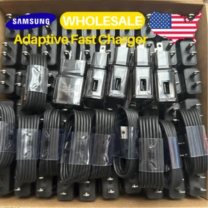 Lot For Samsung Galaxy A51 A14 A13 5G A03S 18W Fast Wall Charger & USB-C Cable - Picture 1 of 15