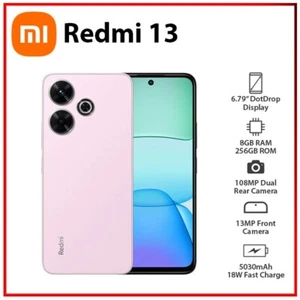 (New) Xiaomi Redmi 13 8GB+256GB PINK Dual SIM Unlocked Android Mobile Phone - Bild 1 von 5