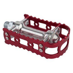 MKS reissued BM-7 BMX bicycle pedals  - 9/16" - RED