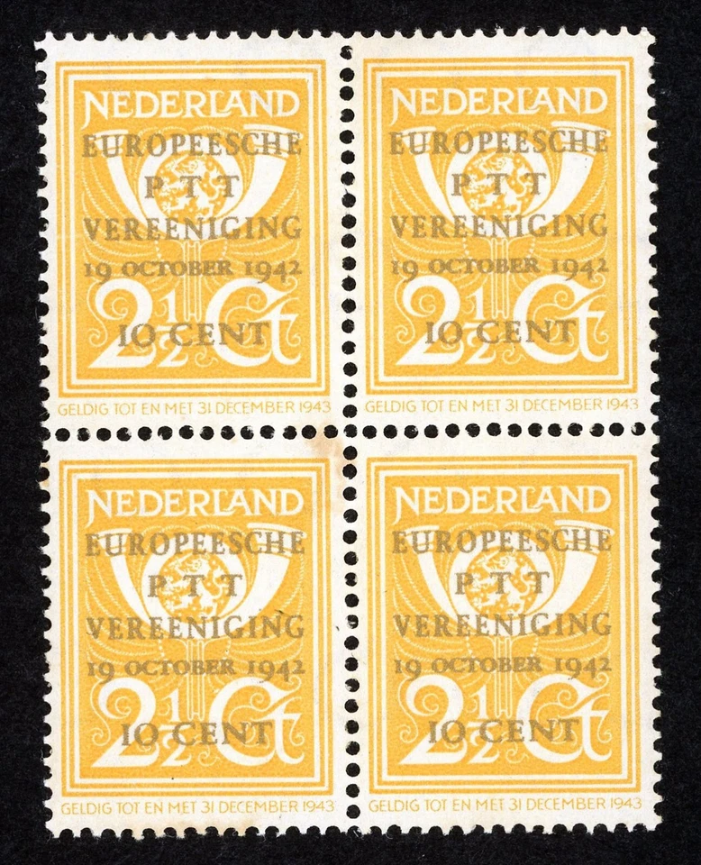 Sellos Países Bajos, Scott # 244 Como Nuevo NH Bloque de 4 Foto 1 de 1