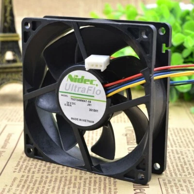 Nidec T92T24MMA7-58 DC 24V 0.08A 90*90*25 9CM  4 Wire Ball Bearing Cooling Fan - Image 1 of 2
