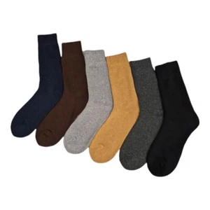 Mens Lambswool Socks Natural Warm Winter Genuine Wool Walking Size 6-11 - Imagen 1 de 7