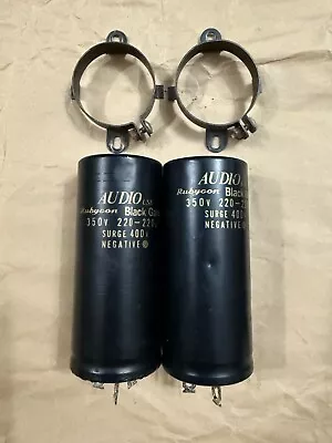 2 Stück Rubycon Black Gate S 220uF-220MFD 350V Surge 400VDC Kondensatoren #1 - Bild 1 von 4