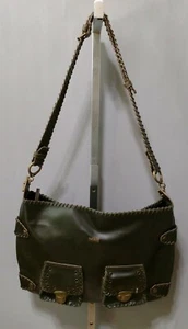 Matt & Nat Montreal large brown PVC messenger bag with dual handles - UNISEX - Picture 1 of 12