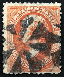 #163 15c Yellow Orange 1873 VF Used - Picture 1 of 1