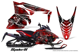 YAMAHA VIPER 2014-2016 SNOWMOBILE SLED WRAP GRAPHICS KIT CREATORX SPIDERX RED - Picture 1 of 1