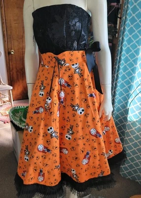  Gothic  Black Damask Original Corset Stipe Lining Lace Up Back - Image 1 of 4