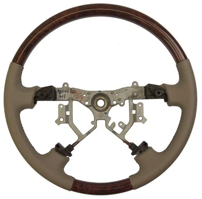 Volante Toyota Land Cruiser 2003-07 cuero tostado con grano de madera 4510245010E0 Foto 1 de 4