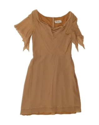 MAX MARA женщин Pianoforte 1/2 рукав трапеции платье это 42 средний бежевый CY05 - Изображение 1 из 3