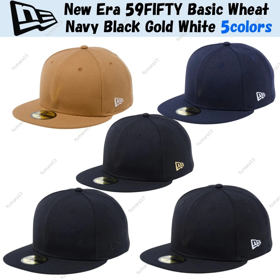 New Era 59FIFTY Basic Wheat Navy Black Gold White 5colors - Image 1 of 1