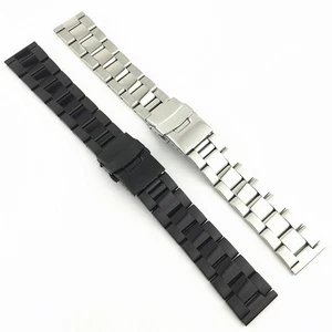 Nuevo 18mm 20mm 22mm 24mm 26mm 28mm Metal Correa Acero Inoxidable Pulsera - Imagen 1 de 8