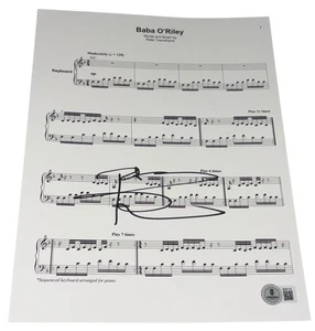 Pete Townshend signed Autogramm Noten Baba O'Riley The Who Beckett BAS - Bild 1 von 2