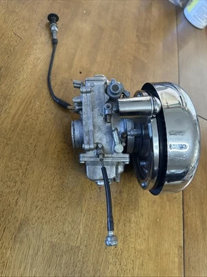 GENUINO Mikuni HSR 42mm TM42 Carburador 99 Dyna Arlen Ness Admisión Purificador de Aire Foto 1 de 4