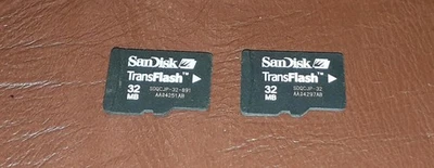x2 SanDisk 32MB Micro SD Card - For Older Camera / Phone Megabyte Job Lot - Image 1 of 2