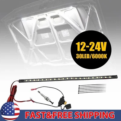 Tira de luz LED universal para reparación de automóviles debajo del capó del motor del camión + control del interruptor Foto 1 de 4