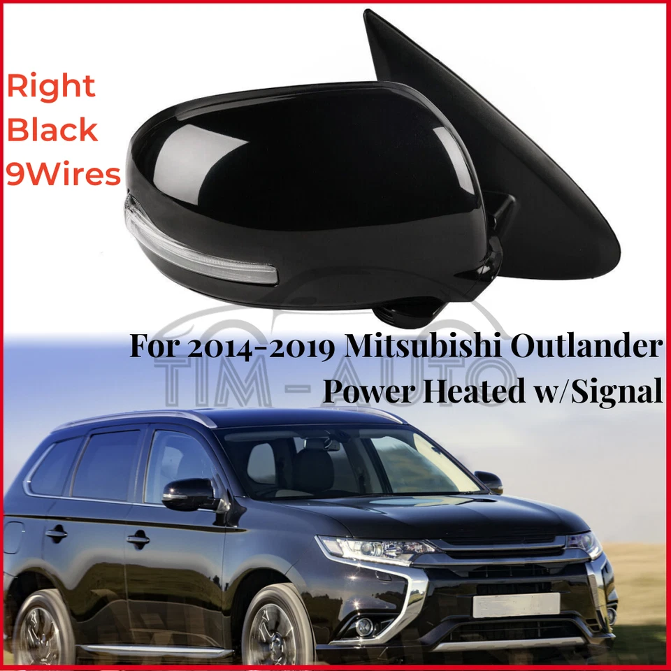Espejo de puerta lado derecho para Mitsubishi Outlander 2014-2019 eléctrico térmico con señal Foto 1 de 4