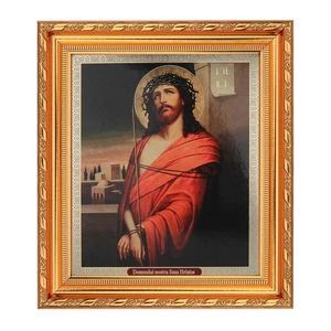 The icon with thorns winning wooden jesus 21x18 Спас в терновом венце икона - Picture 1 of 1