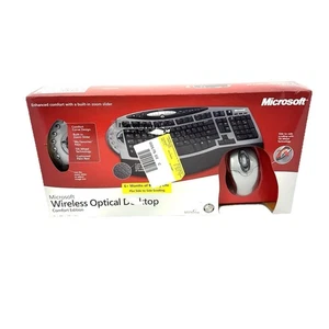 Microsoft Wireless Optical Desktop Comfort Edition Keyboard & Mouse & Dongle - Picture 1 of 8