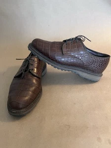 Allen Edmonds Honors Collection Haskell Brown Leather Golf Non Spike Shoes 9D - Picture 1 of 10