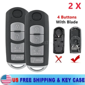 2 fundas para llavero remoto para 2014 2015 2016 2017 2018 MAZDA 6 3 MX-5 MIATA - Imagen 1 de 7