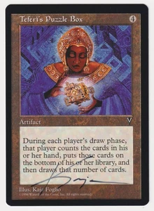 Signed Teferi's Puzzle Box Proof LP Visions Artist Kaja Foglio 1996 MTG Magic AP - Picture 1 of 2