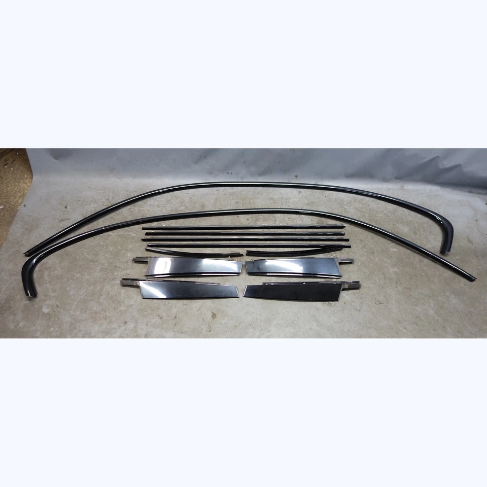 BMW E90 serie 3 2006-2011 sedán negro brillante Shadowline juego de molduras exteriores OEM Foto 1 de 4