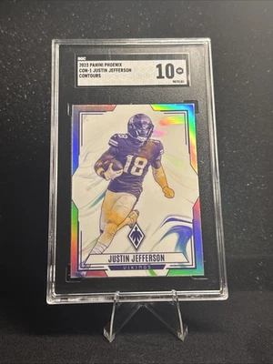 2023 Panini Phoenix - Contours Justin Jefferson #CON-1 Silver Seismic - Image 1 of 2