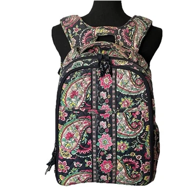 Vera Bradley BOLSA DE PAÑALES MOCHILA con Cambiador en PAISLEY PARISINO Bebé Viaje Foto 1 de 4