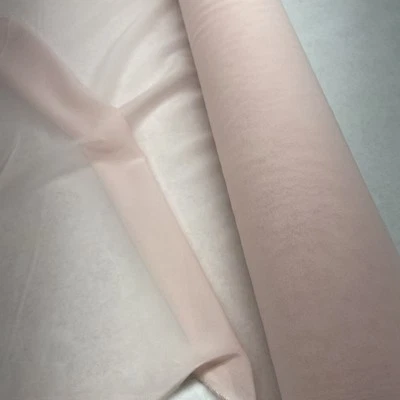 "Gasa elástica de seda, rosa, 43,5"" de ancho, 10 mm, 91,5 % seda 8,5 % spandex por yarda" Foto 1 de 4