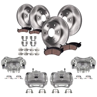 Rotores delanteros y traseros Detroit Axle 4x4 pinzas pastillas de freno para Ford 05-08 Foto 1 de 4