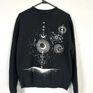 Blind Rooster Sweatshirt Mens Medium Black Crew Neck Dreamers Astrology - Picture 1 of 11