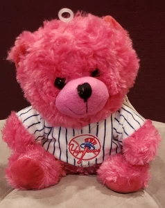Peluche orsacchiotto rosa pelliccia sintetica New York Yankees NYY FOCO MLB 8" nuovo con etichette - Foto 1 di 10