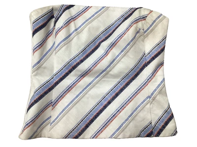 Corsé bustier sin tirantes White House Black Market para mujer talla 8 azul blanco Foto 1 de 3