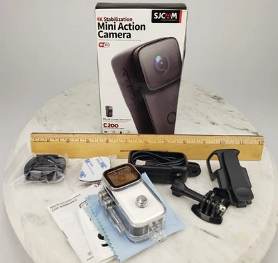 SJCAM 4K Action Camera 6-Axis Stabilizer Wearable Recorder Body Camera C200  - Image 1 of 4