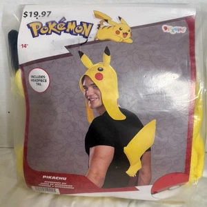 Verkleidung Pokémon PIKACHU Set gelb Stirnband Schwanz Erwachsenen Kostüm Halloween - Bild 1 von 2