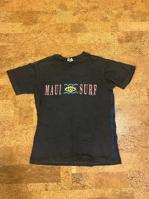Camisa vintage de los 80 Maui Surf Aop puntada única talla: mediana Foto 1 de 3