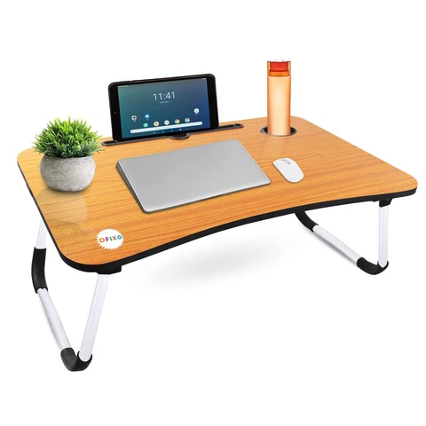 Wooden Multi-Purpose Laptop Table/Study Table/Bed Table/Foldable and Portable Cover