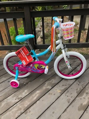 Bicicleta Schwinn Iris 16 pulgadas con ruedas de entrenamiento Foto 1 de 4