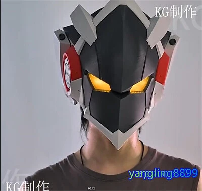 Zenless Zone Zero Billy the Kid Cosplay Mask Halloween Helmet Prop Eyes light up - Image 1 of 4