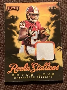 /50 Bryce Love 2019 Panini Playoff Rookie Stallions Relic Prime 2 Color Patch - Picture 1 of 2
