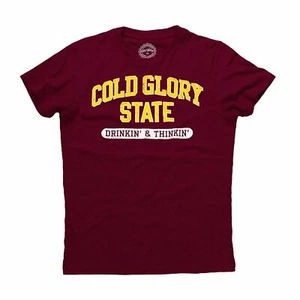 Cold Glory State Varsity T-Shirt - Maroon/Gold - Picture 1 of 3